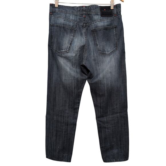 Kiton Selvedge Jean Men Size 34 (32x30)* Button Fly Straight Leg Dark Wash Italy - Picture 2 of 16